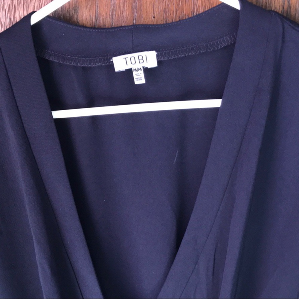 TOBI | Winona Wrap dolman skater navy dress - Picture 5 of 7